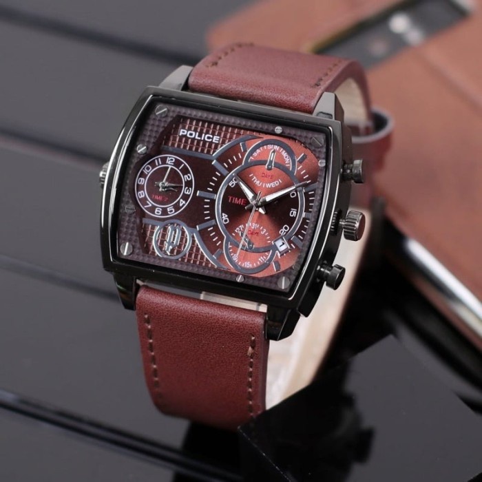 jm tangan pria smartwatch pria jam tangan smartwatch jam tangan pria / Police SJG0721 + Free Batrai 