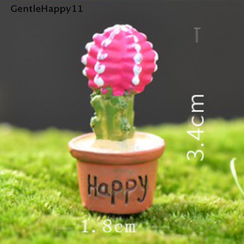 Gentlehappy Miniatur Kaktus Untuk Dekorasi Taman Mini / Fairy Garden / Craft DIY