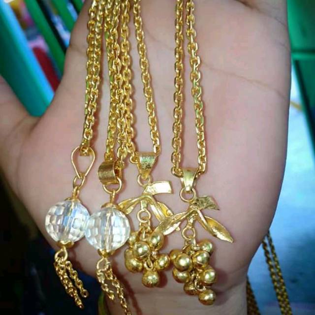 Perhiasan mas lapis kristal