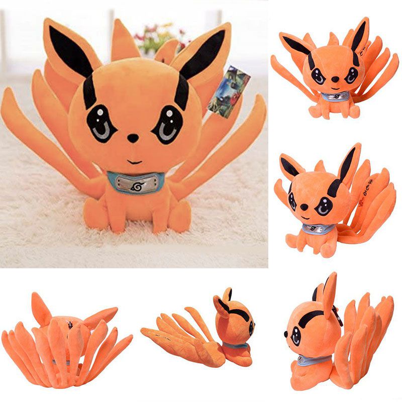 Boneka Karakter Kurama Lampu Led Anime Naruto Kyubi Bahan Lembut Dan Imut