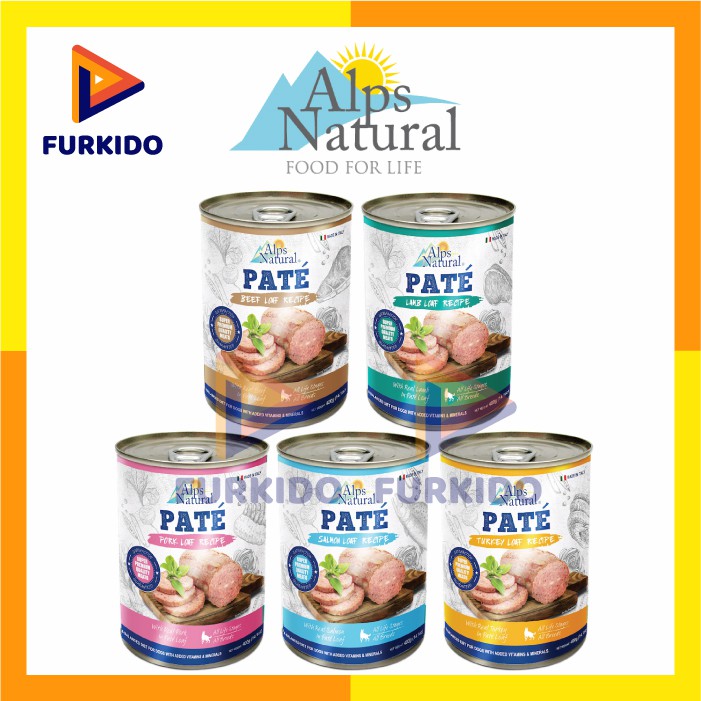 Alps natural pate dog food can kaleng 400 gr / Makanan Anjing Basah