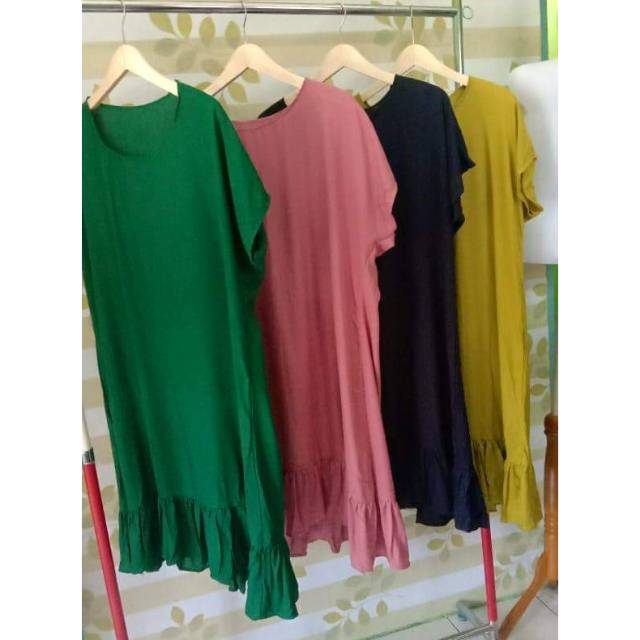 Daster ruffle polos daster viral kekinian daster katun Daster ruffle polos daster viral kekinian daster katun