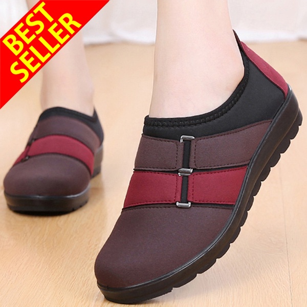 QINGSHUISepatu WanitaSneakers.Wanita Slip-On Sepatu.Sepatu Wanita Model Terbaru Wanita Nyaman Sepatu Olahraga JogingSepatu Lari Ringan Bernapas Berjalan Sepatu