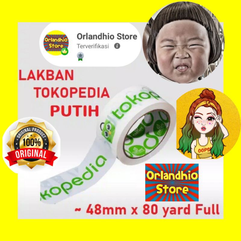 

Lakban Aplikasi Si Ijo Putih Bahan Premium Brand Cortape