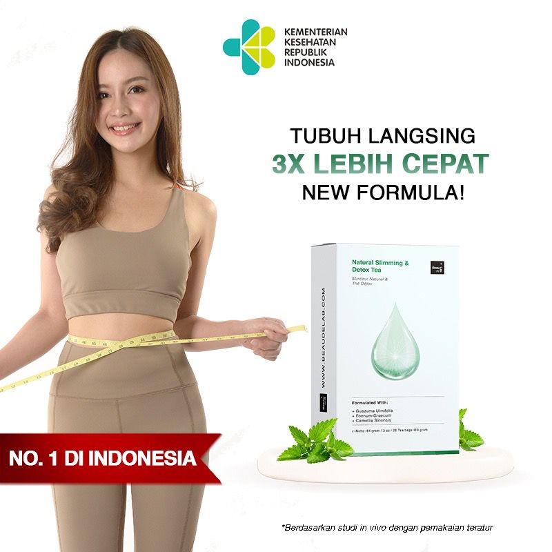 BEAUDELAB TEH DIET DETOKS | Beaudelab Slimming &amp; Detox Green Tea | Suplemen pelangsing herbal | Makanan diet bdlb NewLab New Lab