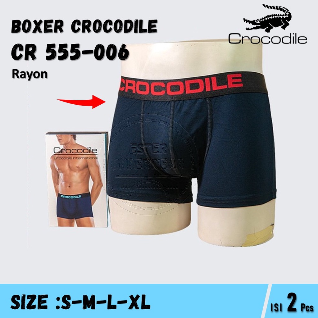 CELANA BOXER PRIA CROCODILE BXCR 006 ISI-2 PCS