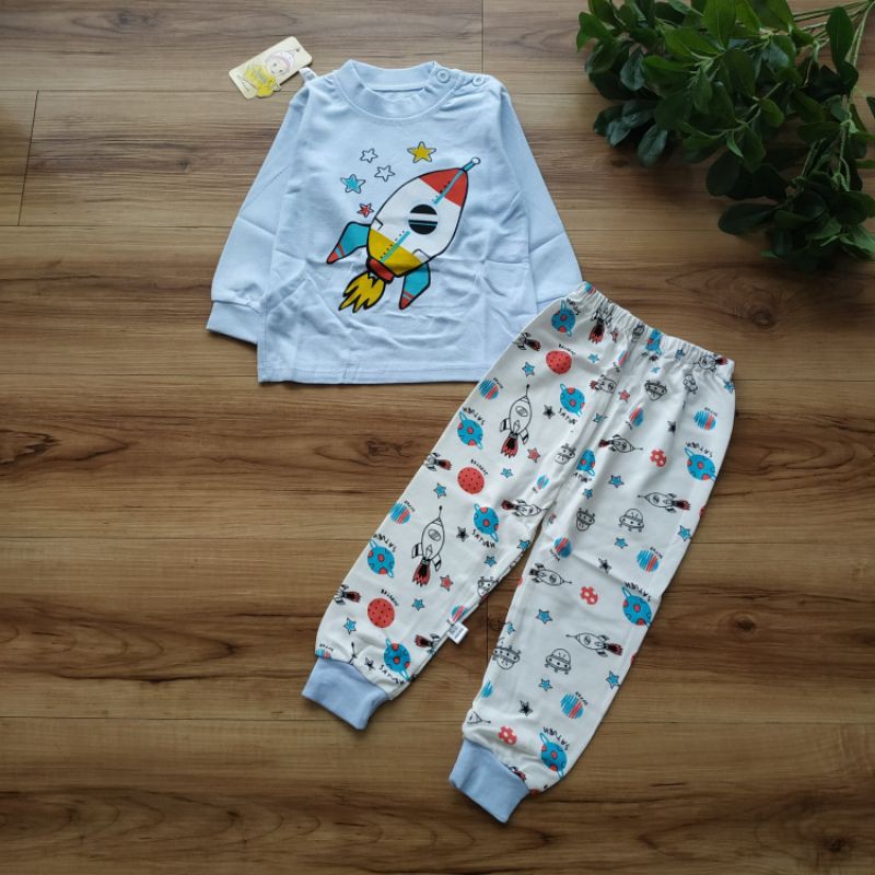 [Brandedbaby] PIYAMA ANAK LAKI-LAKI IMPORT / BOY PYJAMAS DINO MONSTER TRUCK ANEKA MOTIF