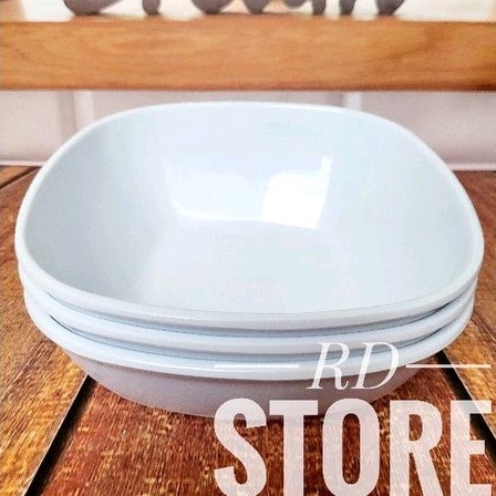 PROMO 3.PCS MANGKOK PERSEGI MELAMINE POLOS