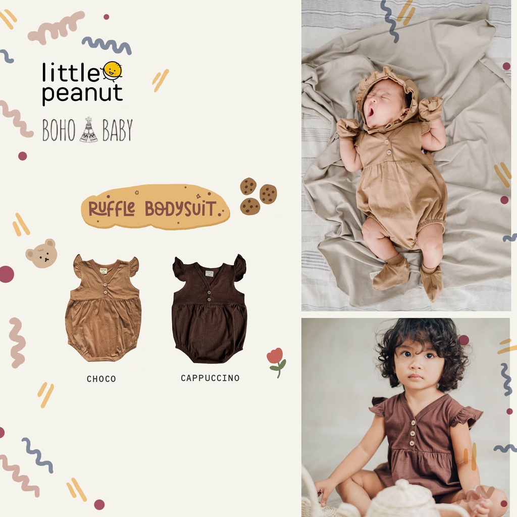 Bohobaby Bohopanna Ruffle Bodysuit