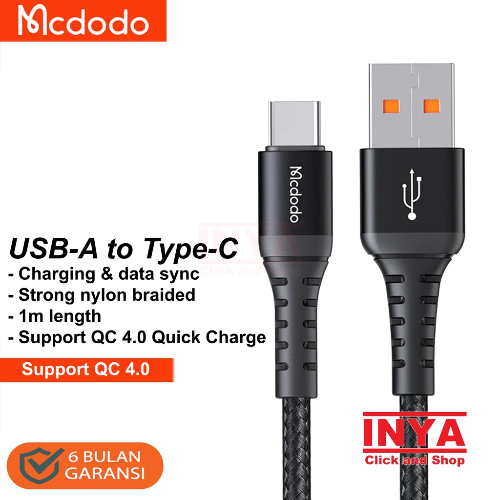 KABEL DATA MCDODO CA-2271 TYPE-C DATA CABLE USB to Type C 1m