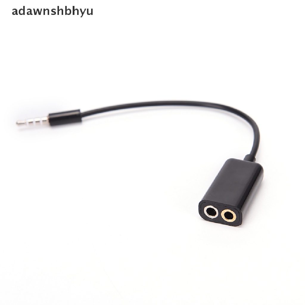 [adawnshbhyu] Jack Audio Mic 3.5mm Ke Headphone Microphone Y Splitter Kabel Converter Adapter