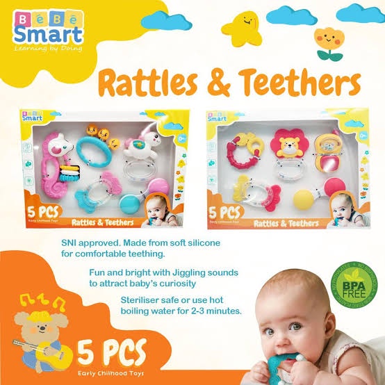 Bebe Smart Teether n Rattle isi 5