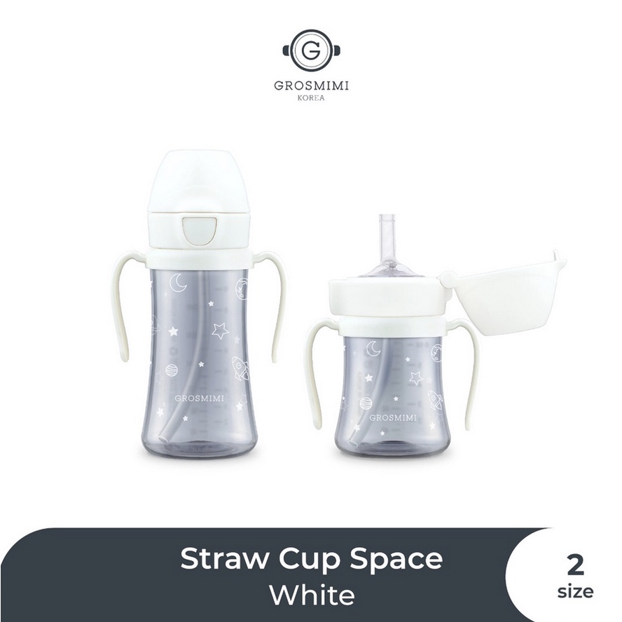 Grosmimi Straw Cup Ocean &amp; Space Edition - Baby Bottle Sedotan Botol Minum Anak Bayi Dengan Handle Pegangan