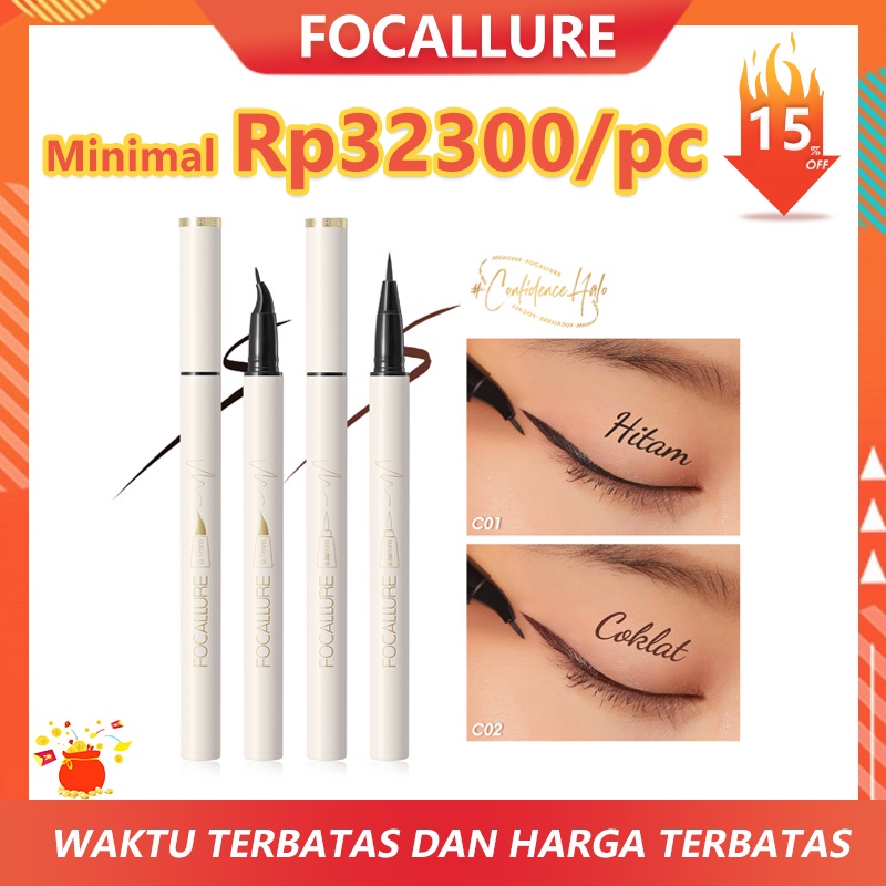 FOCALLURE Waterproof Ultrafine Quick Drying Liquid Eyeliner #ConfidenceHalo