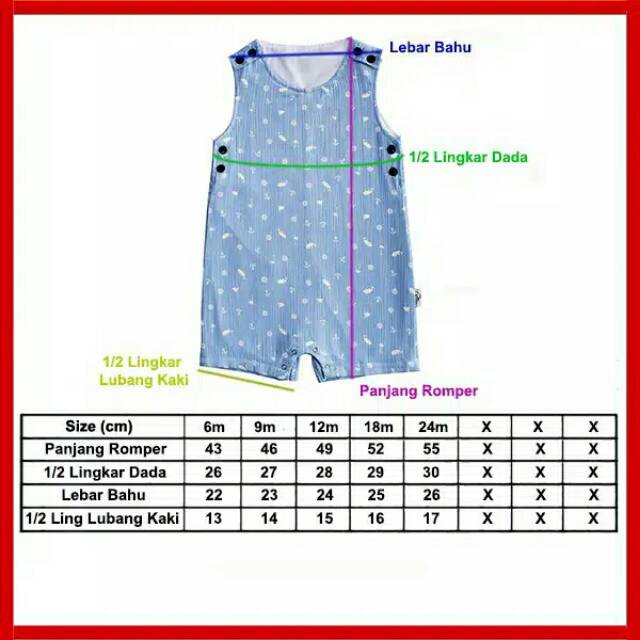 Baby Cotton sleeveless romper brand Mom and Bab  /jumper bayi/