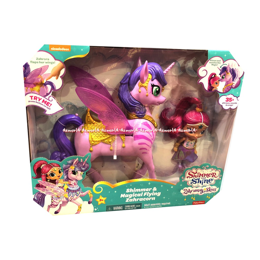 Nickelodeon Shimmer And Shine Zahramay Skies Mainan Kuda Poni Fisher Price