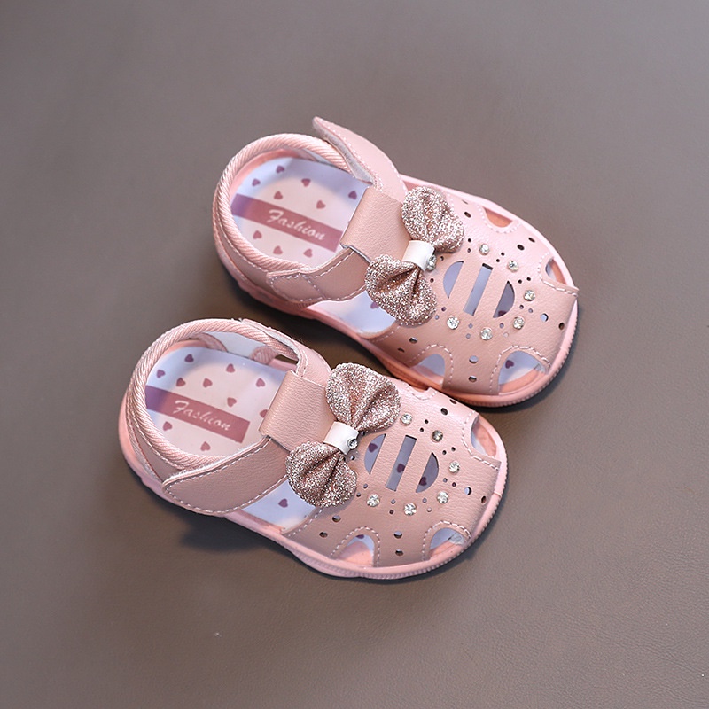 Juragan Junior [COD] Sandal Baby LULABI Sandal Sepatu Bayi Perempuan Bunyi Import Usia 6 Bulan-1 Tahun