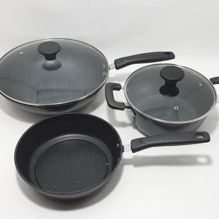 ELMART cooksun panci set tnon stick lurik anti lengket 5pc TY-D006