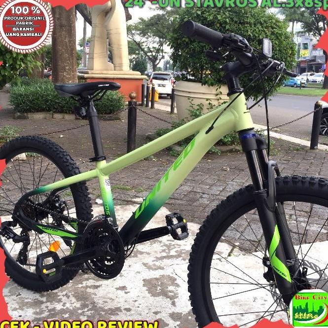 SEPEDA GUNUNG MTB 24 INCH UNITED STAVROS AL.3X8SP U.TB 130 - 163 CM FDGDF34545