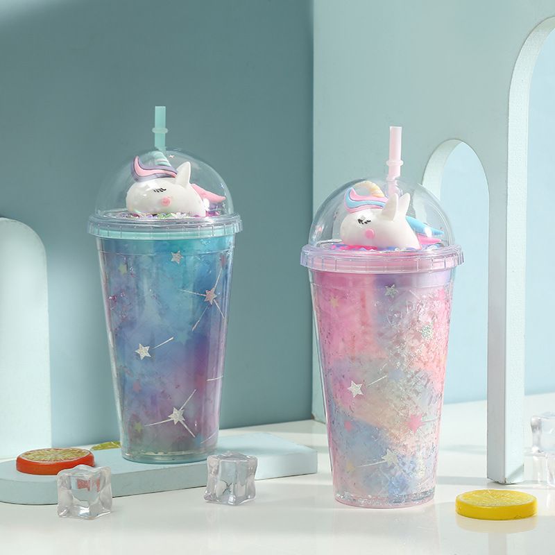 botol minum/ tumbler unicorn led (lampu nyala)