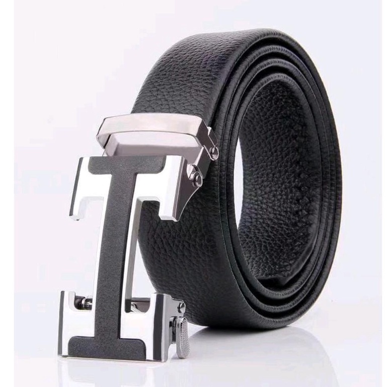 IKAT PINGGANG PRIA KULIT HITAM MODEL REL OTOMATIS MEN BELT SABUK KULIT PRIA IMPORT