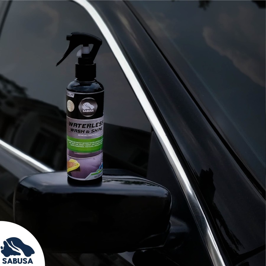 SABUSA Waterless Wash &amp; Shine Cairan Pembersih mobil sepeda motor helm 250ml cuci tanpa air