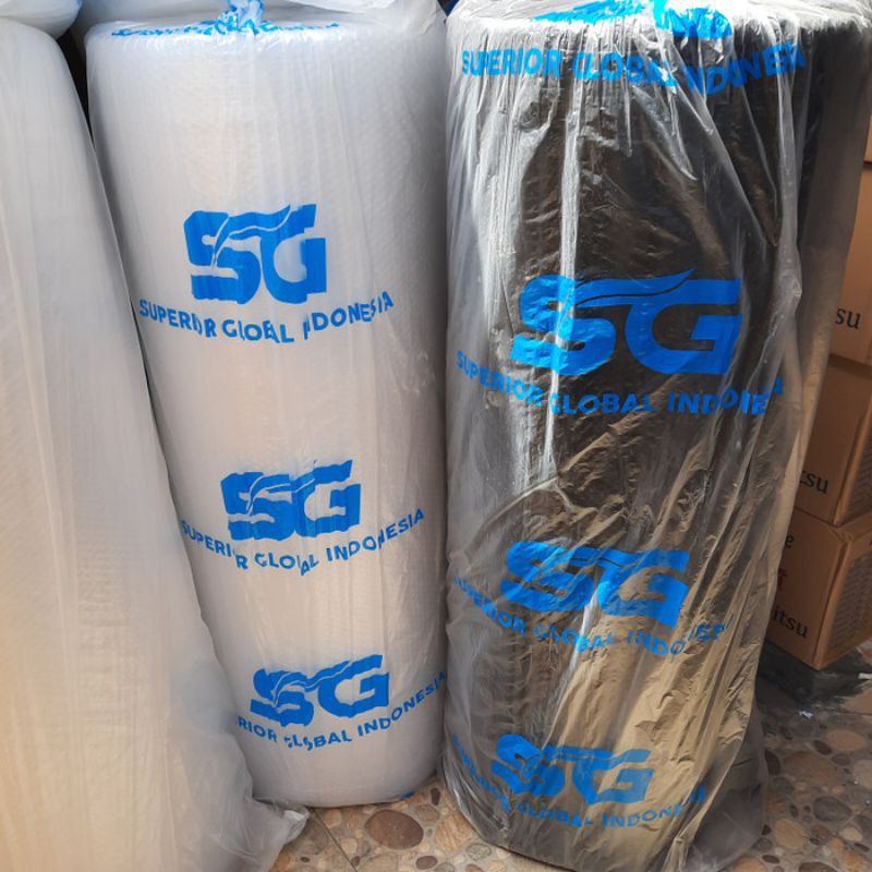 

Bubble Wrap Roll Plastik Packing 120cm X 50 meter Putih dan Hitam SG