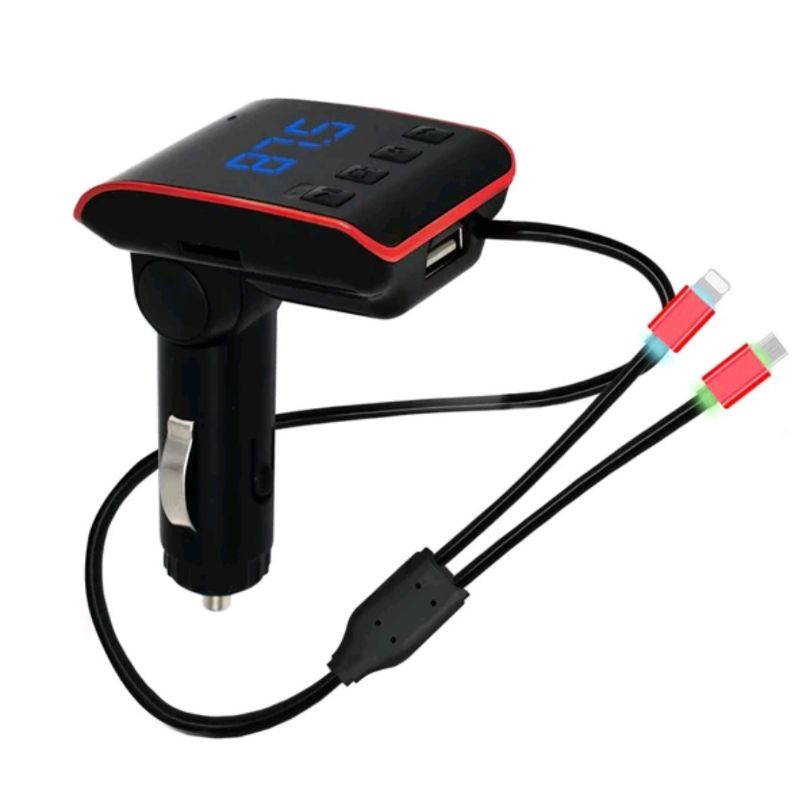 Jual Q10 Car handsfree, charger & MP3 player with charging cable