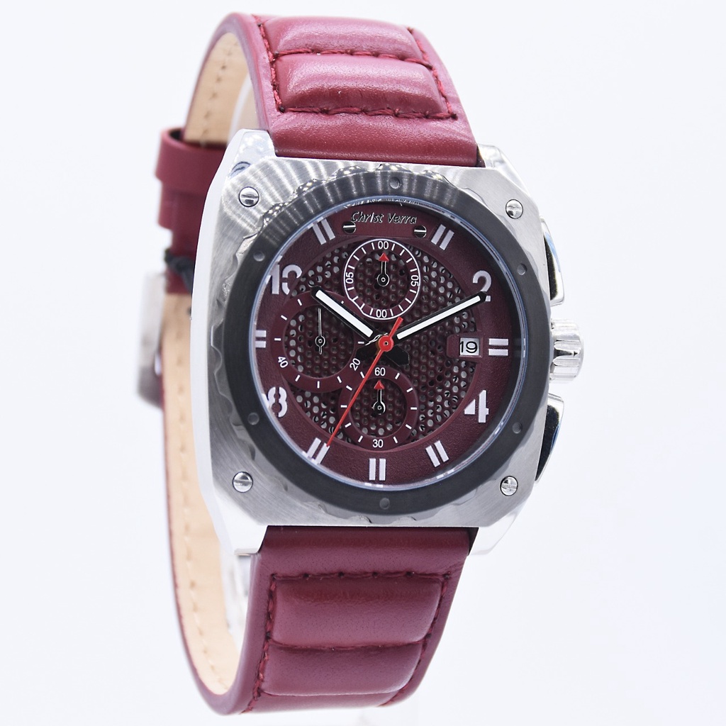 Jam Tangan Pria Christ Verra CV918053G-2E RED Original