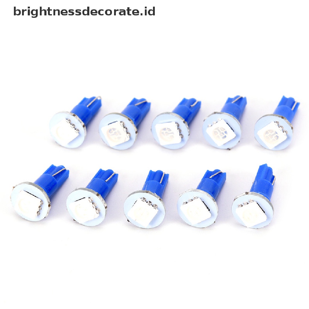 10pcs Lampu LED T5 5050 Untuk Instrumen Panel Dashboard Mobil