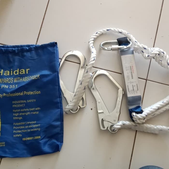 

Trendi Double Hook Lanyard Absorber Haidar 100% Original Hemat