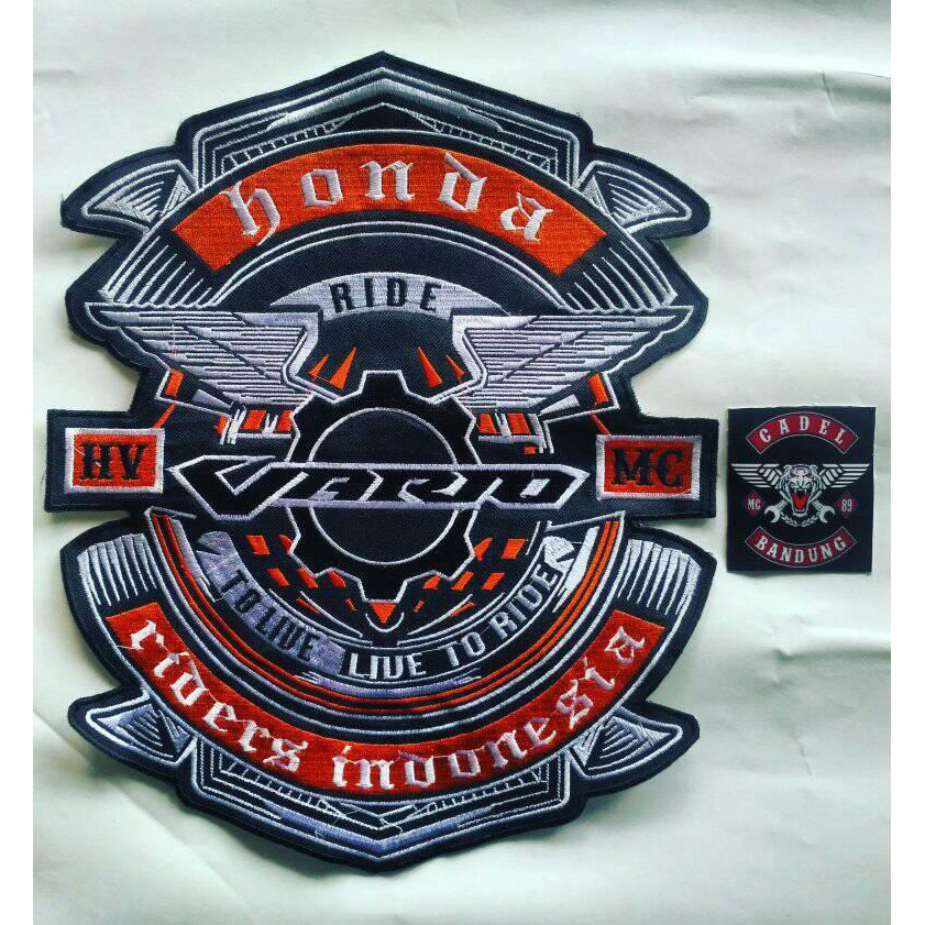 Emblem Bordir Punggung Vario Patch Bordir Honda Vario Patch Emblem Punggung Honda Vario