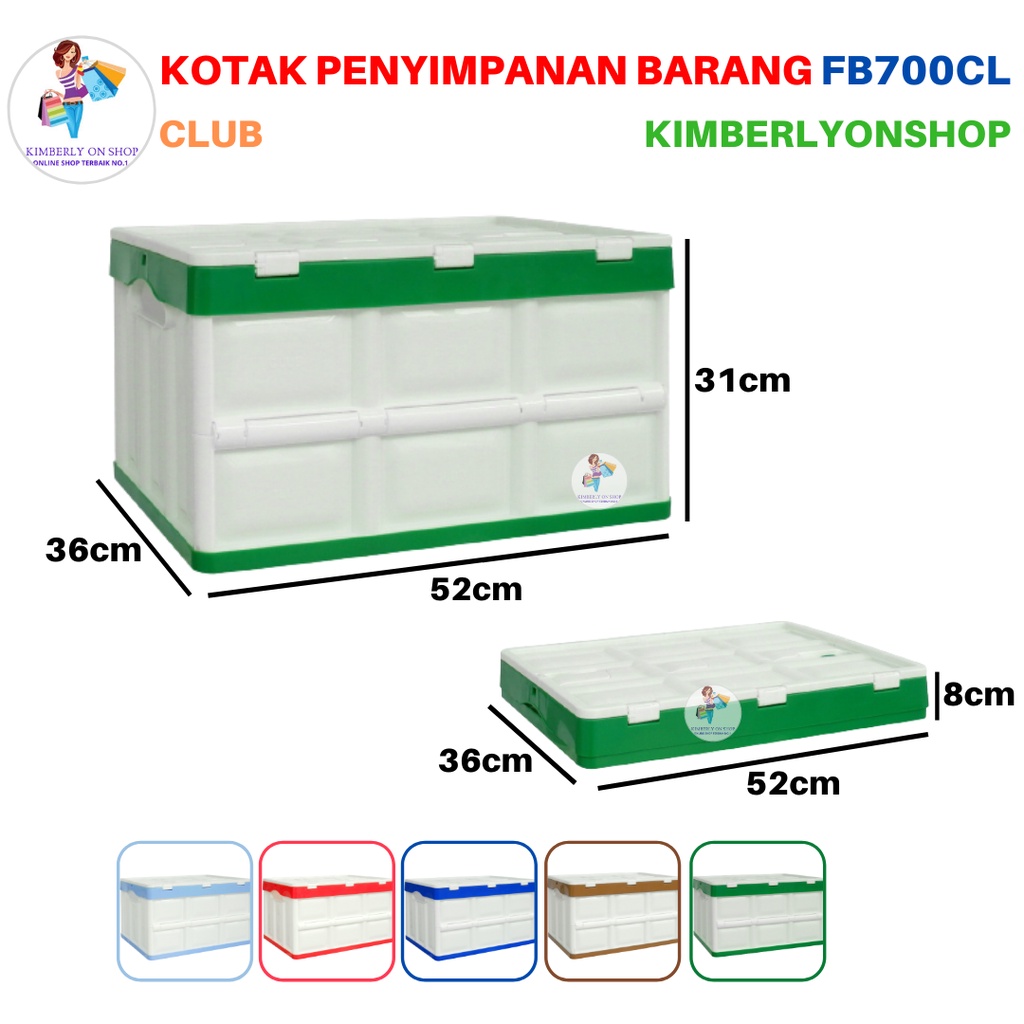 Folding Container Storage Box Tempat Penyimpanan Serbaguna FB700 Club