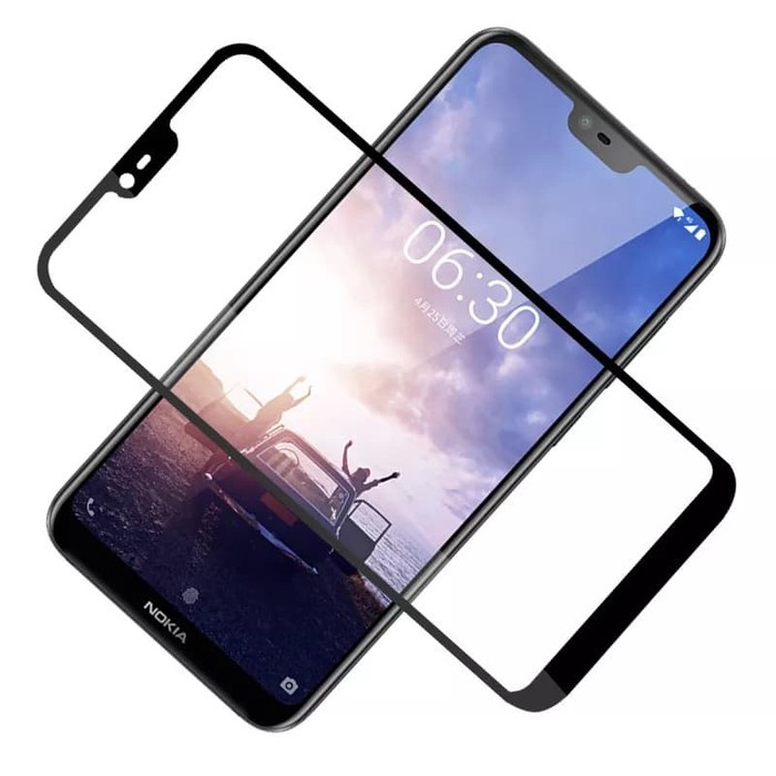 NOKIA 3.1 PLUS / NOKIA 5.1 PLUS  X5 / NOKIA 6.1 PLUS X6 TEMPRED GLASS FULL LEM ANTI GORES KACA COVER