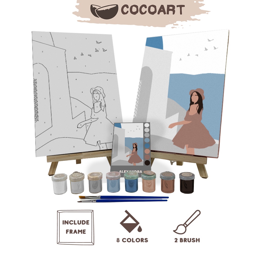 

Paint By Number Kit [ Alexandra ] - Cocoart.id I Kanvas 20 x 30 cm
