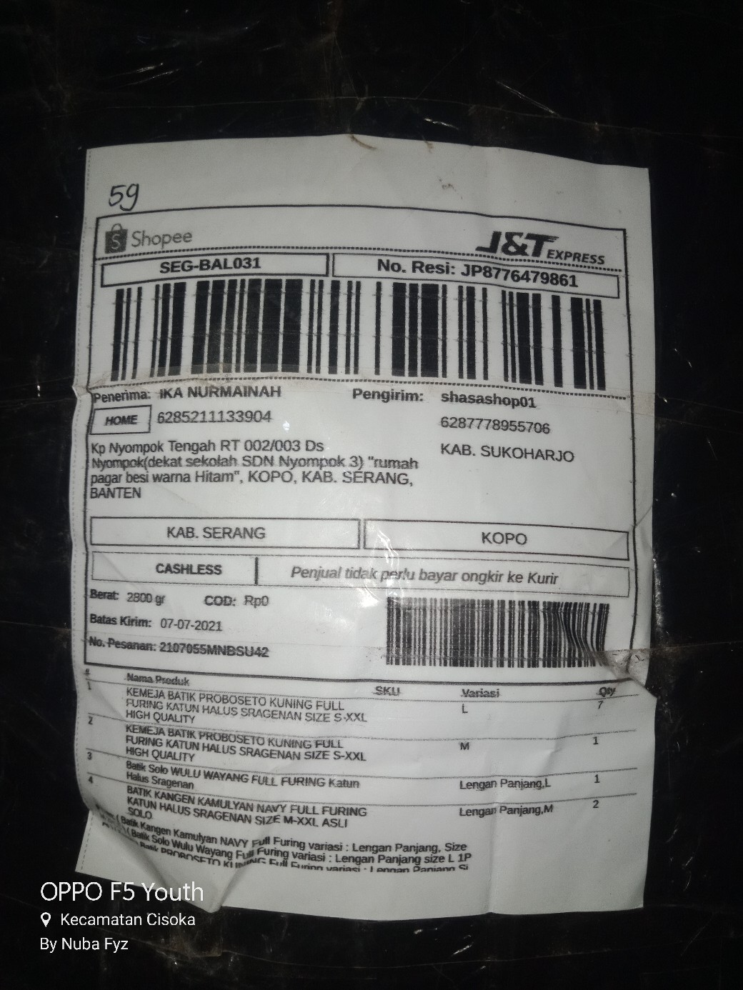 Batik Solo Wulu Wayang Full Furing Katun Halus Sragenan