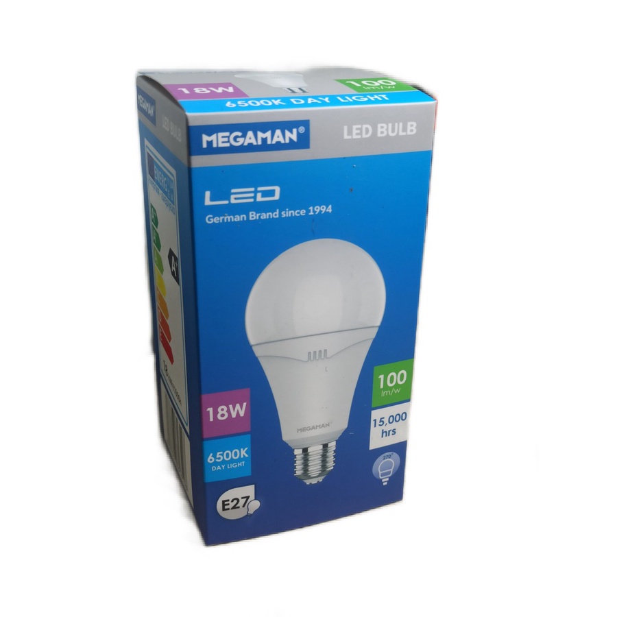 Barangunik2021-Bohlam Lampu LED 18 Watt Cahaya Putih MEGAMAN 6500K Terang Bagus White