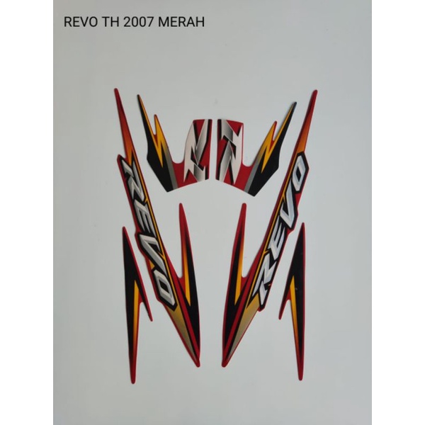 STRIPING MOTOR REVO TAHUN 2007 MERAH