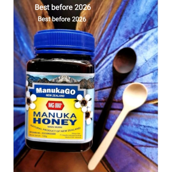 

SALE! ManukaGo MG 880 + 500gr - 2026 - 100% ASLI NZ - Free 1SENDOK KAYU - Manuka Honey MGO880/UMF20+