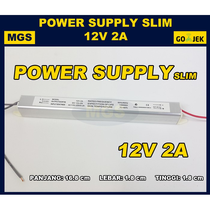 Power Supply Switching 12V 2A Slim