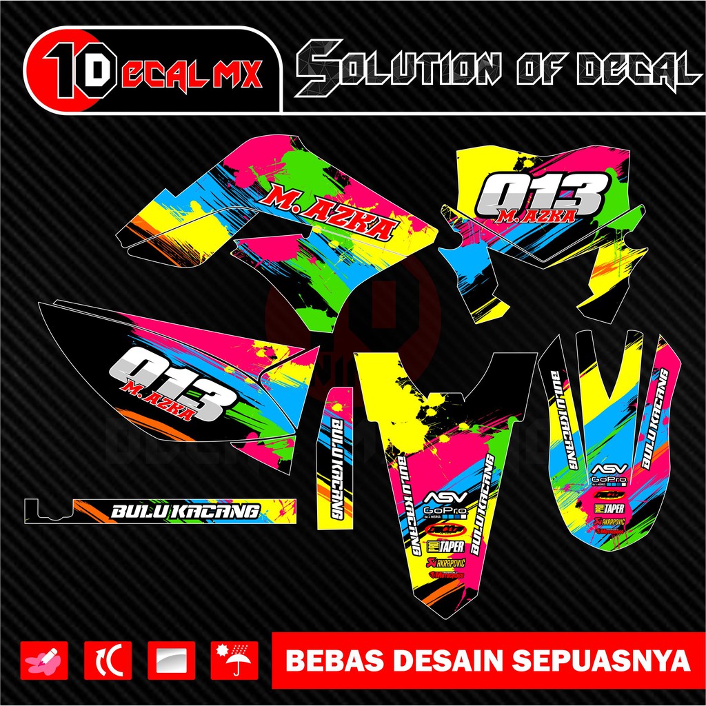 decal klx 150 lama motif keren