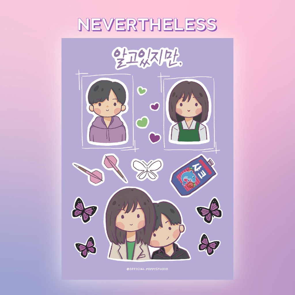 Jual STICKER NEVERTHELESS Drama Korea Song Kang Han So Hee