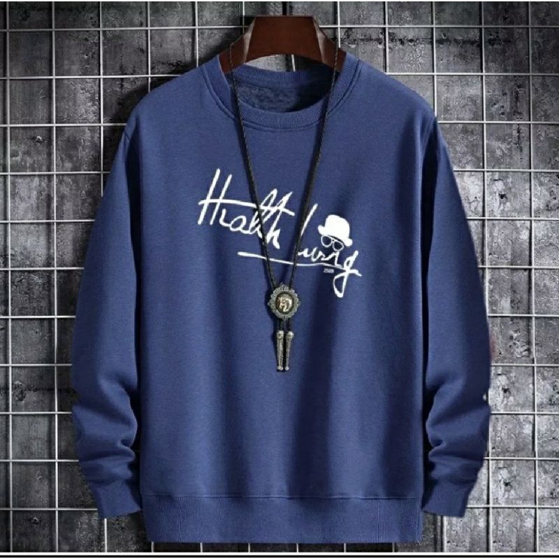 MR KACAMATA Oversize Sweater Crewneck Oblong Bahan Fleece | Unisex Sweater Terbaru Fashion Terkini Korean Style