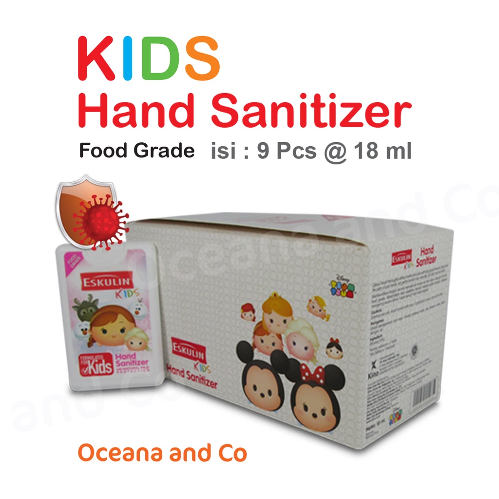 Eskulin Kids Tsum Tsum Hand Sanitizer 18ml 1DUS/KOTAK ISI 9 MURAH