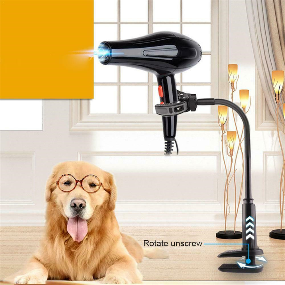 SUYOU Dog Supplies Pet Grooming Shelf Trimmer Tools Hands-Free Hair Dryer Bracket Hair Drye Holder Dog Grooming 360 Degree Adjustable Clamp Safe Rotatable