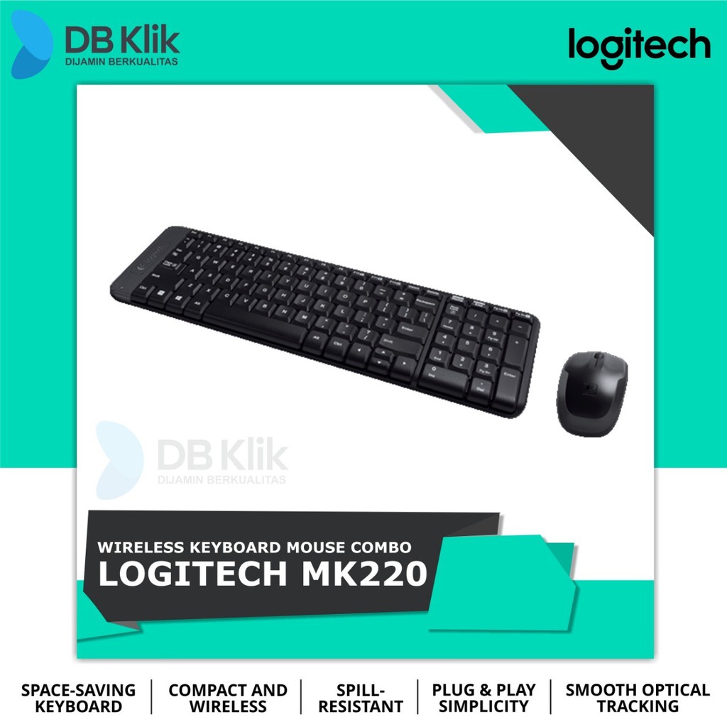 Keyboard Mouse Wireless Logitech MK220 |