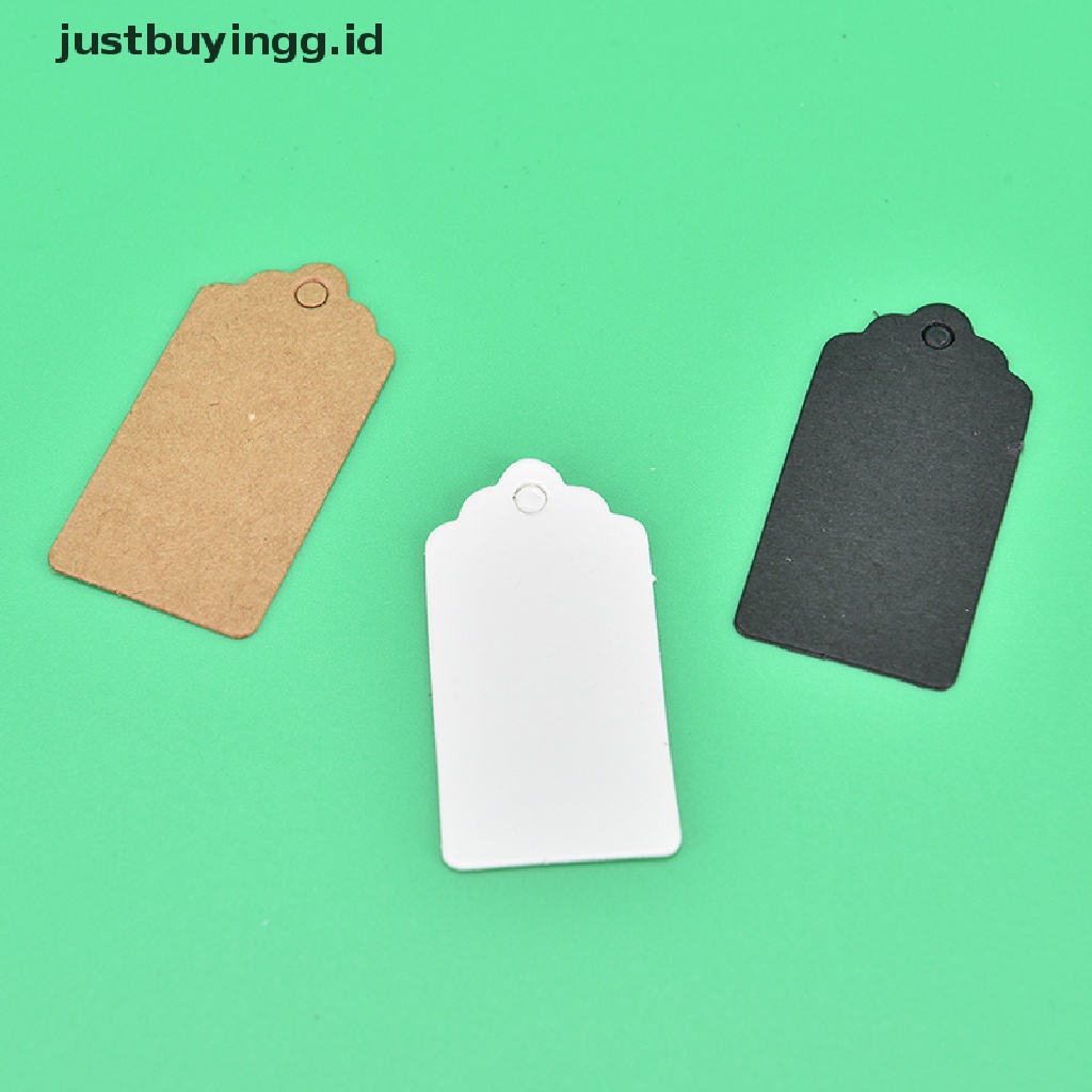 (Justbuyingg.Id) 100pcs Tag Label Harga Bahan Kertas Tanpa Tali Untuk Pesta Pernikahan