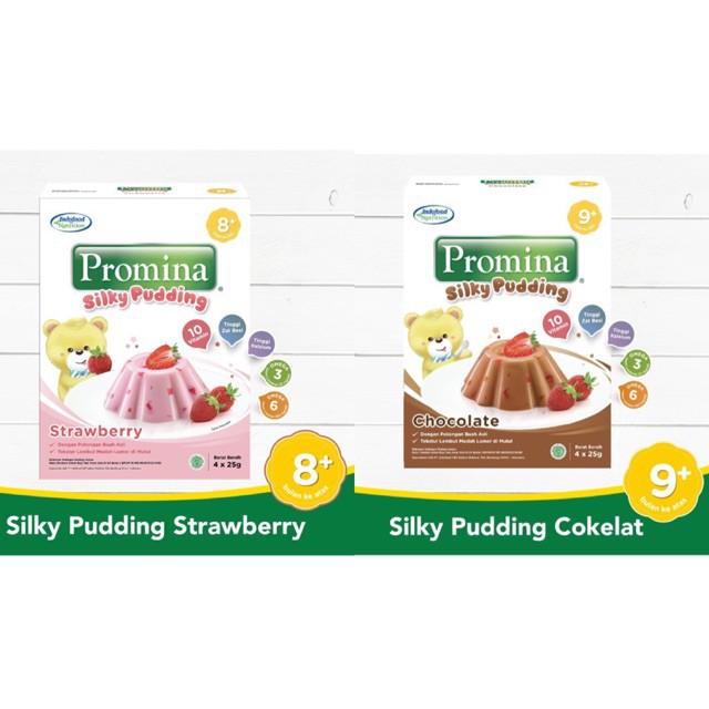 PROMINA Silky Pudding Strawberry 8+ &amp; Chocolate 9+