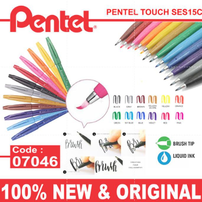 

Buruan Serbu] Brush Pen Pentel Touch Sign Fude Ses15C
