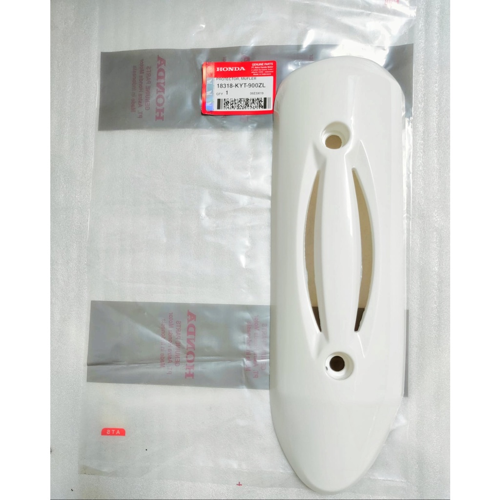 Cover Tutup Knalpot Scoopy Tameng Knalpot Scoopy Karbu Putih